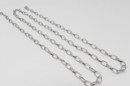 Metallkette 1m Gliederkette 11x6mm Kettenrohling Ankerkette Altsilber zum Schmuck basteln -883