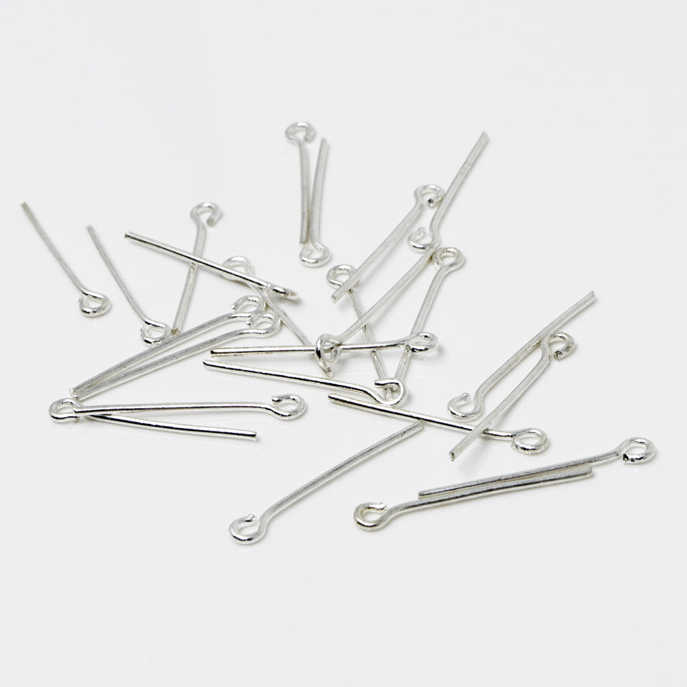 Ösenstifte Kettelstifte Silber 20mm Stifte 25x Kettenverbinder Verbinder zum Perlen Basteln