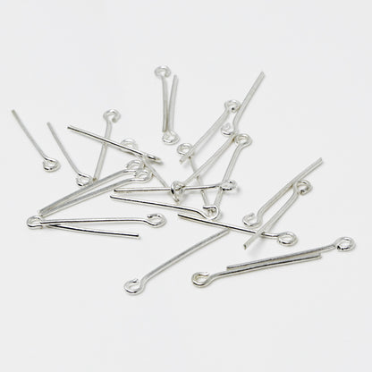 Ösenstifte Kettelstifte Silber 20mm Stifte 25x Kettenverbinder Verbinder zum Perlen Basteln