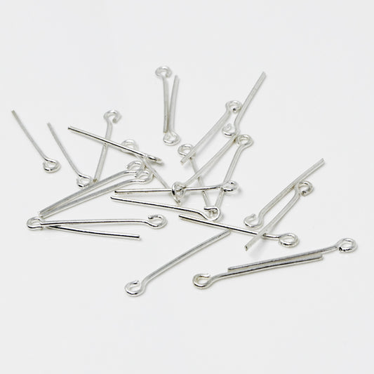 Ösenstifte Kettelstifte Silber 20mm Stifte 25x Kettenverbinder Verbinder zum Perlen Basteln