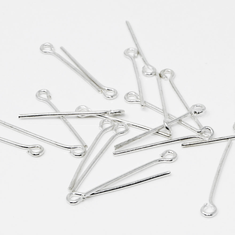 Ösenstifte Kettelstifte Silber 20mm Stifte 25x Kettenverbinder Verbinder zum Perlen Basteln
