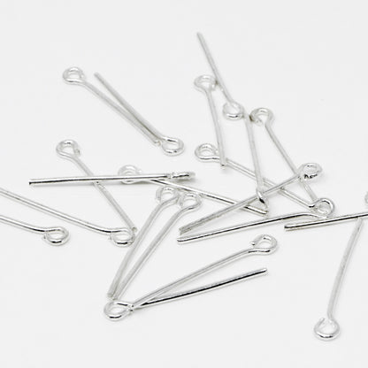 Ösenstifte Kettelstifte Silber 20mm Stifte 25x Kettenverbinder Verbinder zum Perlen Basteln