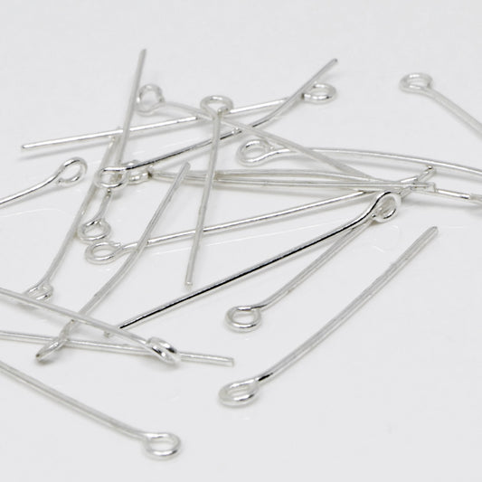 Ösenstifte Kettelstifte Silber 25mm Stifte 20x Kettenverbinder Verbinder zum Perlen Basteln