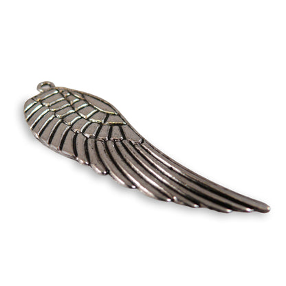 großer Metallanhänger Flügel Anhänger Silber Metallflügel 5cm Flügelanhänger 50mm -761