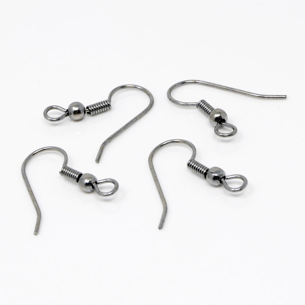 Ohrhaken Ohrhänger 20mm Altsilber 4 St. Fischhaken Ohrringe selber herstellen