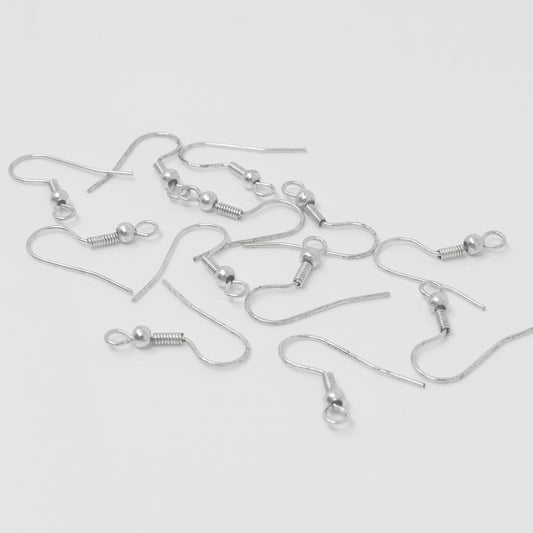 Ohrhaken Ohrhänger 20mm Antiksilber 10 St. Fischhaken Ohrringe selber machen -286