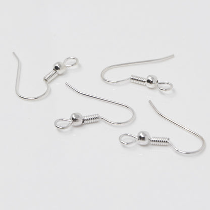 Ohrhaken Ohrhänger 20mm Silber 4 St. Fischhaken Ohrringe selber herstellen