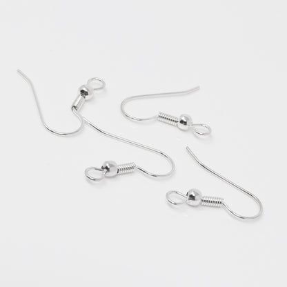 Ohrhaken Ohrhänger 20mm Silber 4 St. Fischhaken Ohrringe selber herstellen