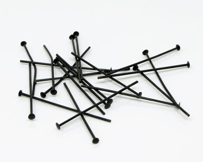 Nietstifte 30mm Kopfstifte Schwarz 20 St. Stifte Prismenstifte zum Schmuck herstellen
