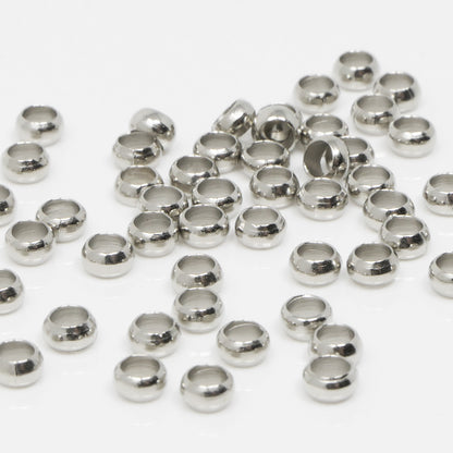 Quetschperlen 50 St. Crimpperlen 3,5mm Altsilber Metallperlen zum Basteln