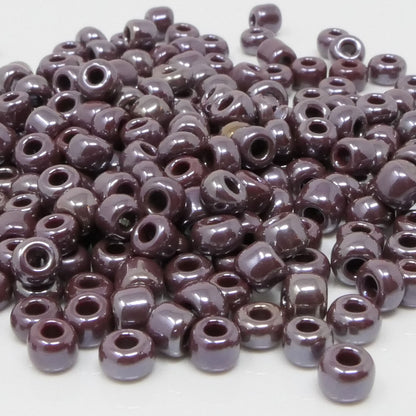 Rocailles Perlen 250 St. Glasperlen Violett opak 4mm Bastelperlen Indianerperlen