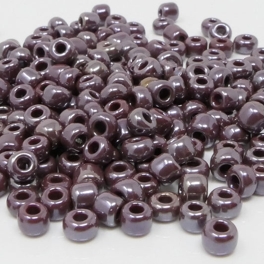 Rocailles Perlen 250 St. Glasperlen Violett opak 4mm Bastelperlen Indianerperlen