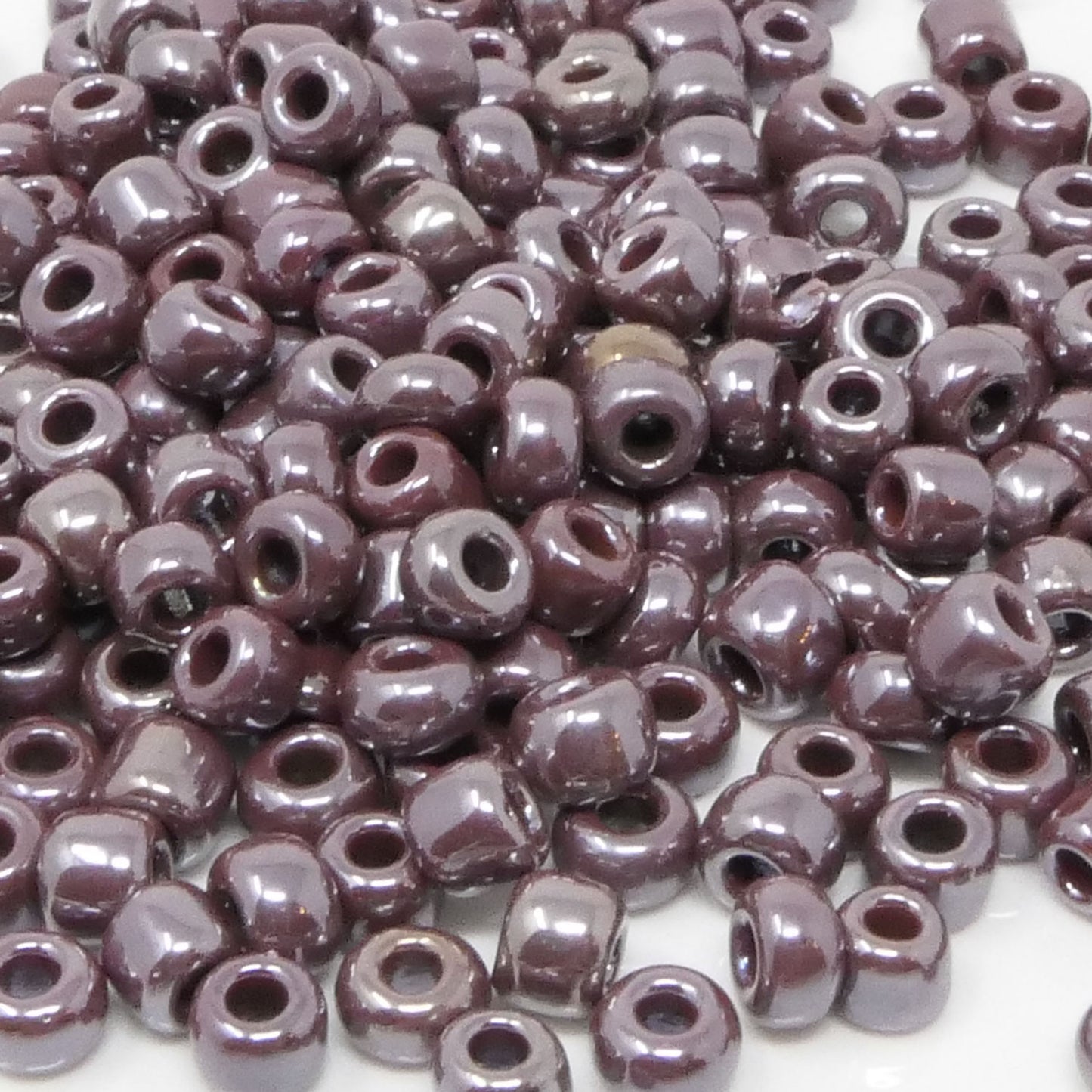 Rocailles Perlen 250 St. Glasperlen Violett opak 4mm Bastelperlen Indianerperlen