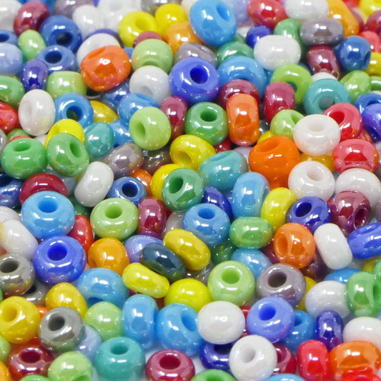 Rocailles Perlen 520x Glasperlen Farben-Mix 3,2mm bunt Rocaillesperlen Perlenmix 7/0
