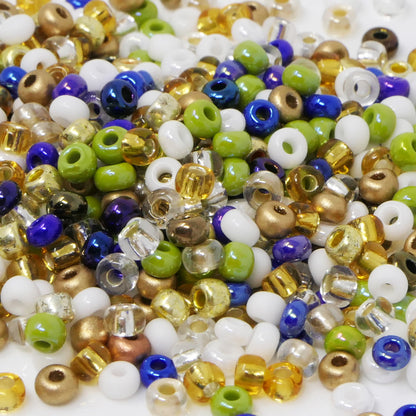 Rocailles Perlenmix 600 Stück Glasperlen 3mm mehrfarbige Indianerperlen zum Auffädeln und Basteln 8/0