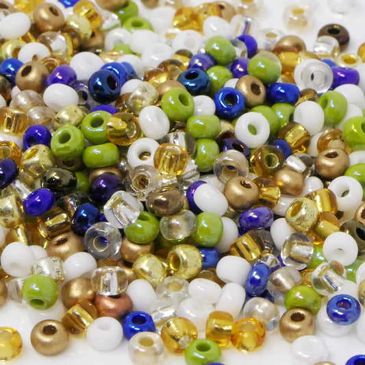 Rocailles Perlenmix 600 Stück Glasperlen 3mm mehrfarbige Indianerperlen zum Auffädeln und Basteln 8/0
