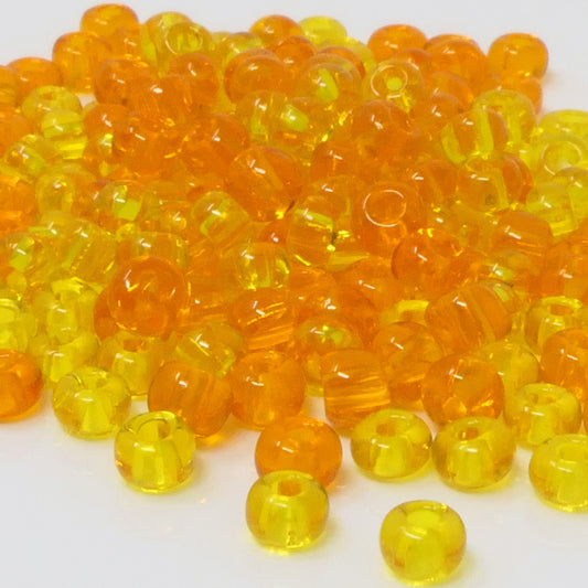Rocailles Perlen 4mm Glasperlen Mix  5/0 gelb Rocaillesperlen 170 St. Perlenmix -689