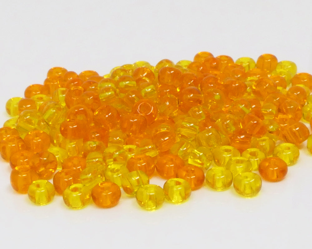 Rocailles Perlen 4mm Glasperlen Mix  5/0 gelb Rocaillesperlen 170 St. Perlenmix -689