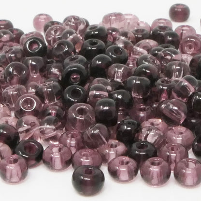 Rocailles Perlen 4mm Glasperlen Mix  5/0 lila Rocaillesperlen 170 St. Perlenmix -678