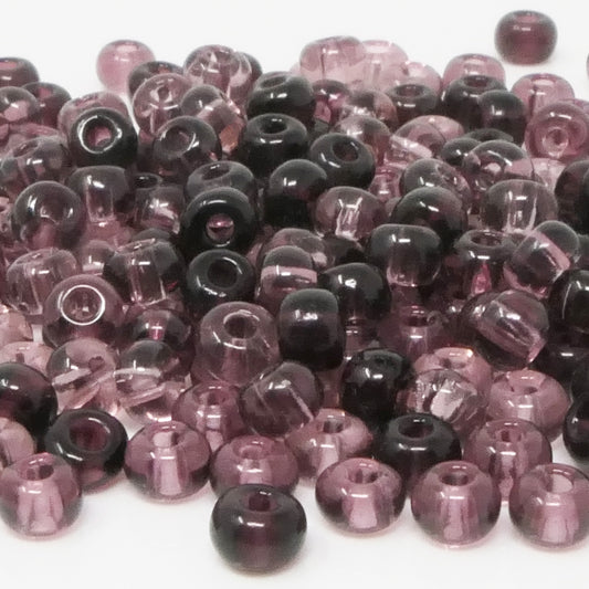 Rocailles Perlen 4mm Glasperlen Mix  5/0 lila Rocaillesperlen 170 St. Perlenmix -678