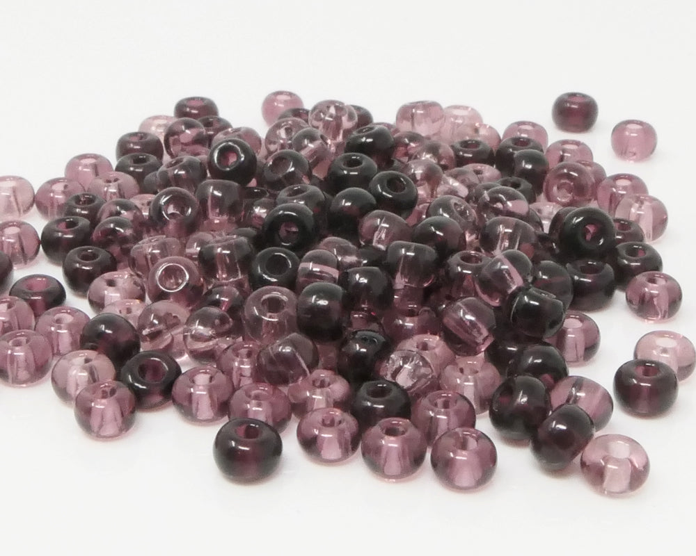 Rocailles Perlen 4mm Glasperlen Mix  5/0 lila Rocaillesperlen 170 St. Perlenmix -678