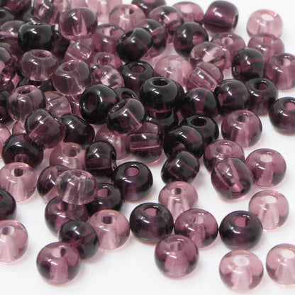 Rocailles Perlen 5,5mm Glasperlen Mix 3/0 lila Rocaillesperlen 110 St. Perlenmix -728
