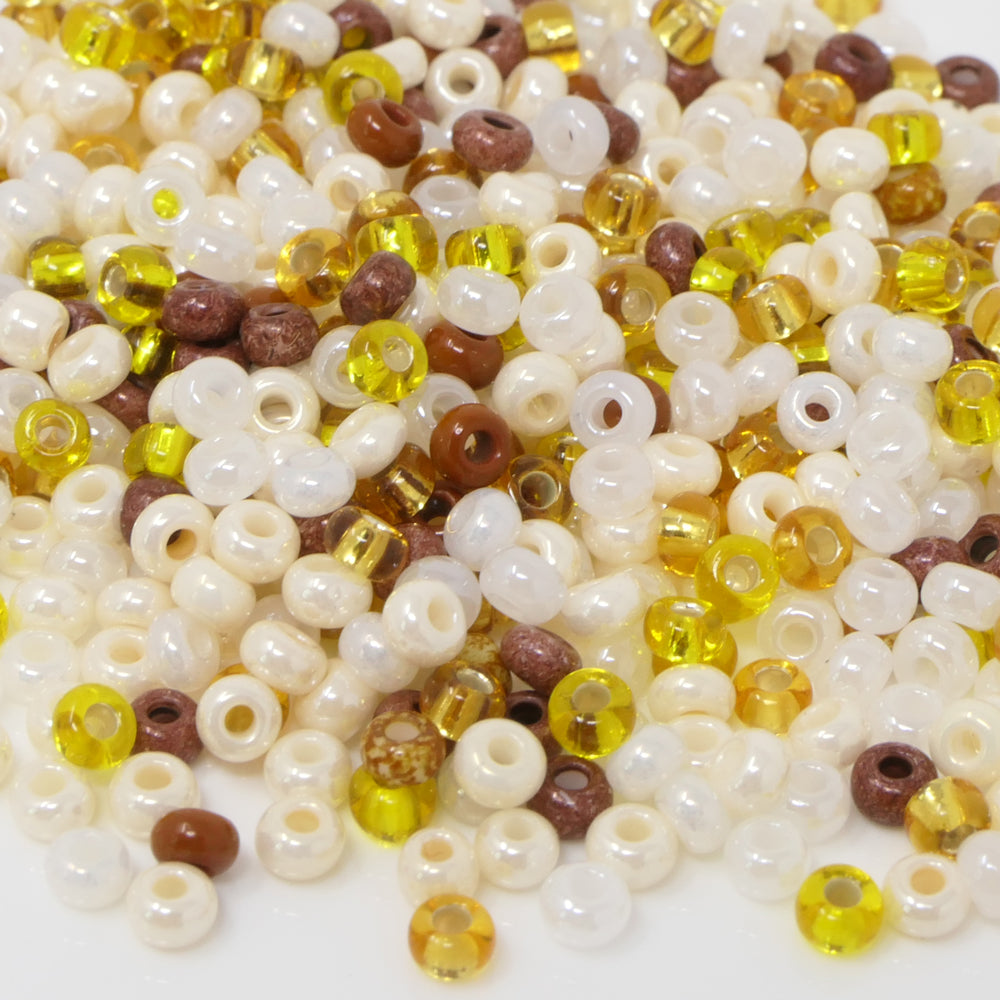 Rocailles-Perlen-Mix Bunt 610 St. Glasperlen 3mm Mischung Bastelperlen zum Auffädeln 8/0 -717