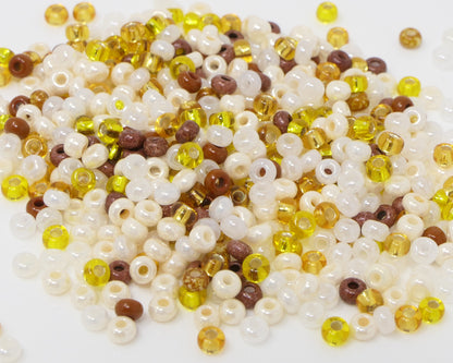 Rocailles-Perlen-Mix Bunt 610 St. Glasperlen 3mm Mischung Bastelperlen zum Auffädeln 8/0 -717