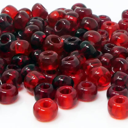 Rocailles Perlen 5mm Glasperlen Mix  3/0 rot Rocaillesperlen 120 St. Perlenmix -1301