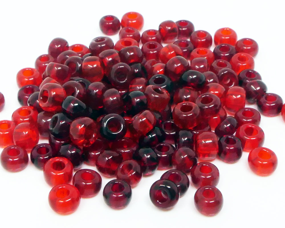 Rocailles Perlen 5mm Glasperlen Mix  3/0 rot Rocaillesperlen 120 St. Perlenmix -1301