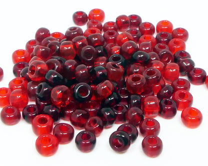 Rocailles Perlen 5mm Glasperlen Mix  3/0 rot Rocaillesperlen 120 St. Perlenmix -1301