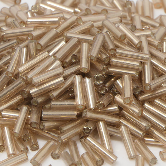 Rocailles-Stifte 7mm Röhrchen rose 600x Perlen mit Silbereinzug Rocaillesperlen