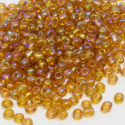 Rocailles Perlen Glasperlen 3mm Topas Regenbogen 520 St. Bastelperlen