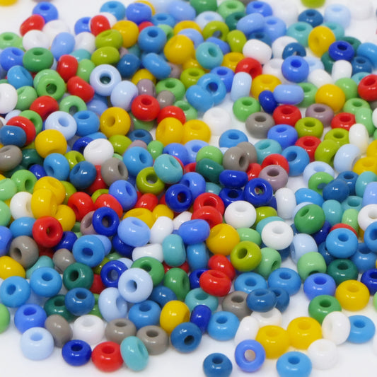 Rocailles-Perlen-Mix 580 Stück Glasperlen 3mm Bunt 8/0 Farben-Mix Indianerperlen zum Auffädeln -227