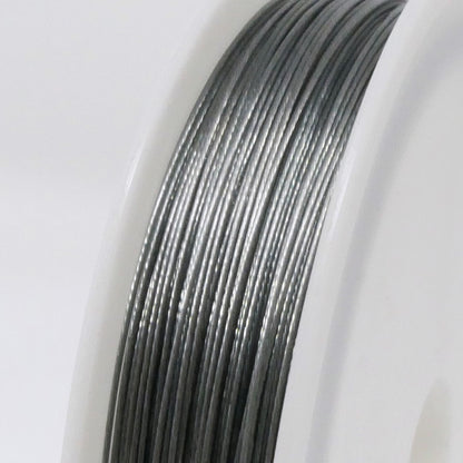 Schmuckdraht Basteldraht Ø 0,45mm Altsilber 55m nylonummantelt Draht Perlendraht