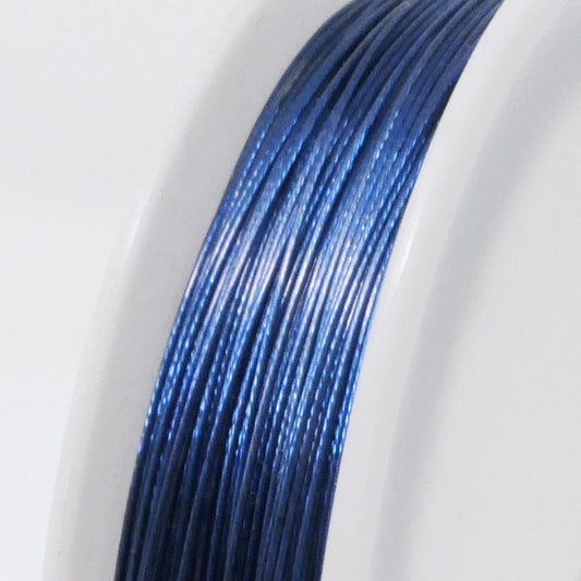 Schmuckdraht Basteldraht Ø 0,45mm Saphir Blau 55m nylonummantelt Draht