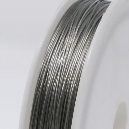 Schmuckdraht Basteldraht Ø 0,45mm Fb.1 Altsilber 55m nylonummantelt Draht Perlendraht
