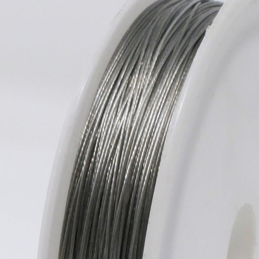 Schmuckdraht Basteldraht Ø 0,45mm Fb.1 Altsilber 55m nylonummantelt Draht Perlendraht