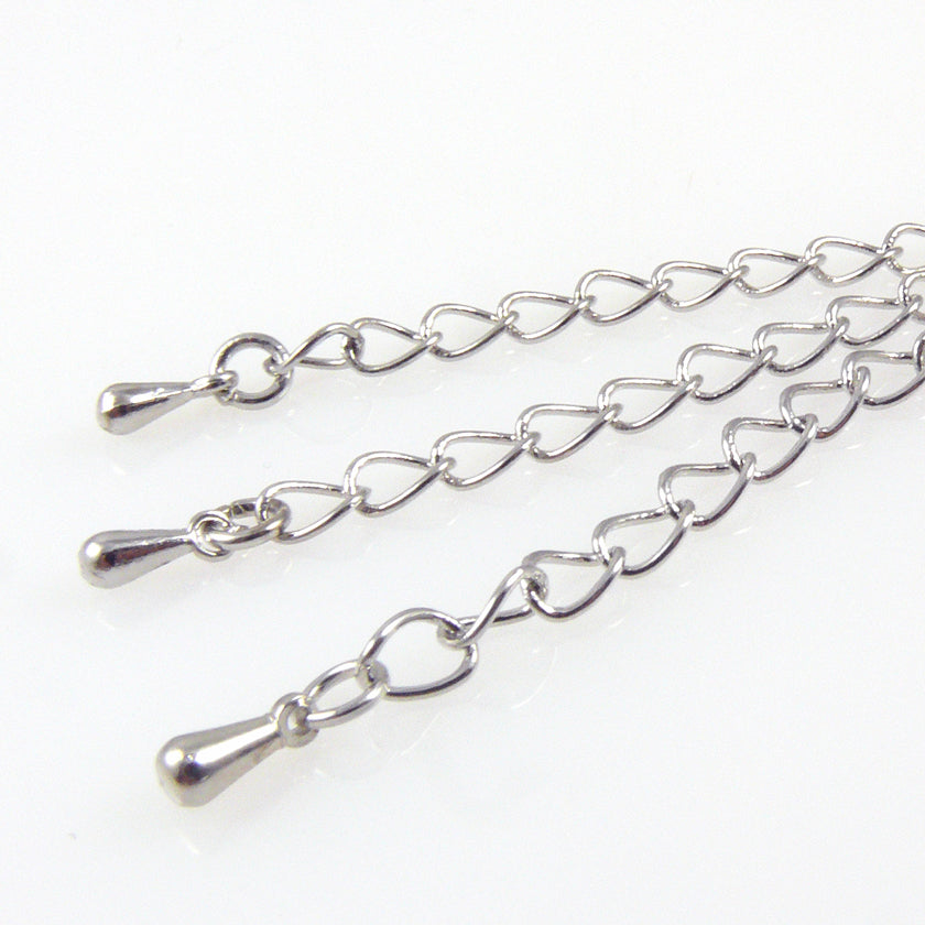 Verlängerungsketten-Set 3 St. Silber 5,5cm Verlängerung für Ketten Schmuck selber basteln - 1540