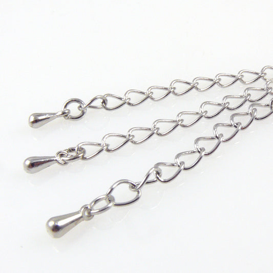Verlängerungsketten-Set 3 St. Silber 5,5cm Verlängerung für Ketten Schmuck selber basteln - 1540