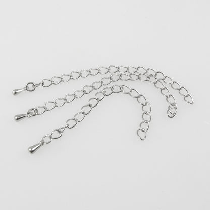 Verlängerungsketten-Set 3 St. Silber 5,5cm Verlängerung für Ketten Schmuck selber basteln - 1540