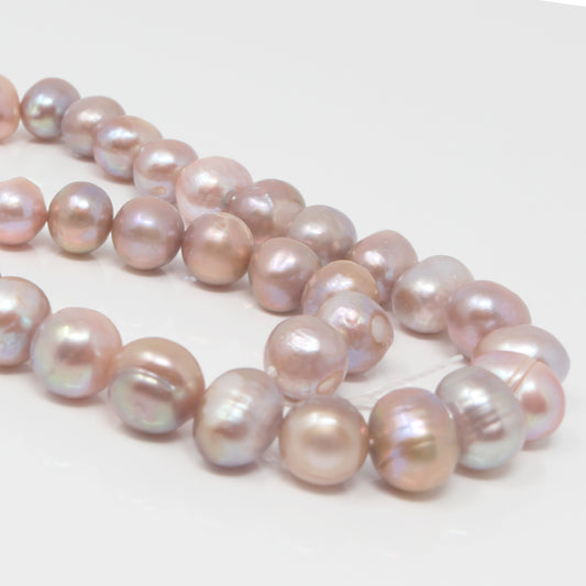 Strang Süßwasserperlen 6mm Perlenstrang Zuchtperlen rosé-flieder Perlen -252